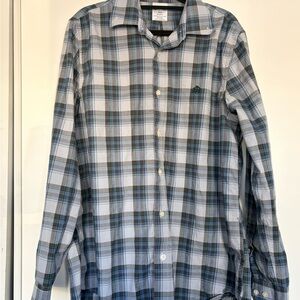 Brooks Brothers Blue and Gray Plaid Casual Shirt